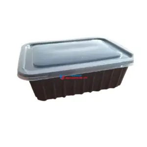 5x7 500ml Black Container With Lids - pack of 250 pcs